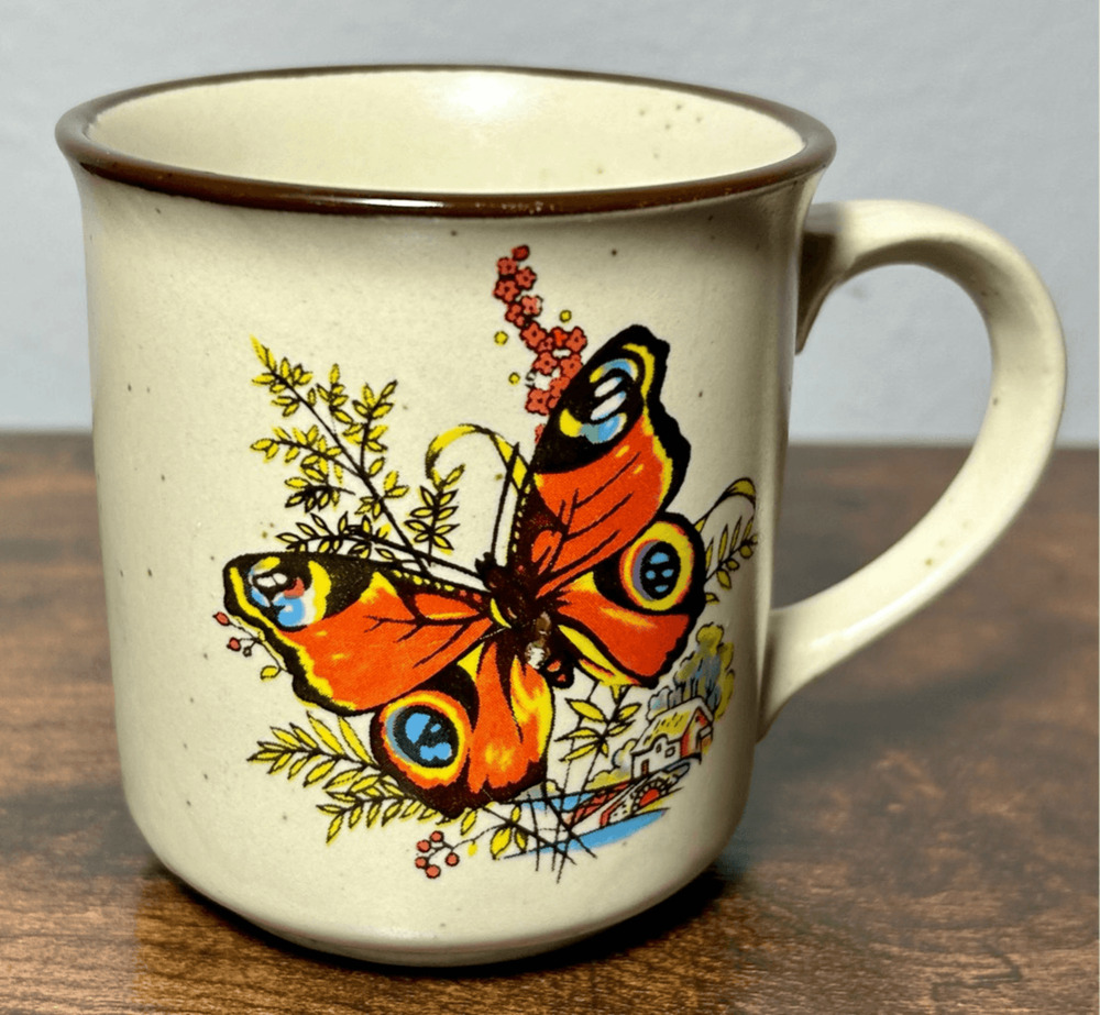 Vintage Viking Stoneware Butterfly Tea Coffee Mug Replacement